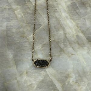 Kendra Scott Gold Necklace with Black Pendant